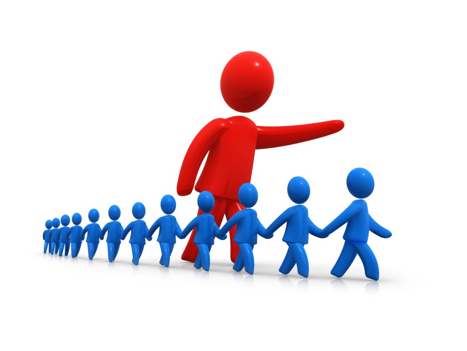 Picture of a leader and followers